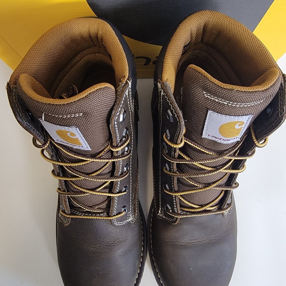 Carhartt Boots Frontier Women's 6" Leather Safety Toe, Water Resistant Size 10 - Picture 7 of 16